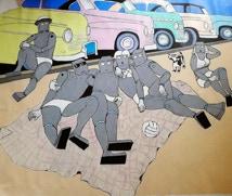 plage coté parking par jacques borgé